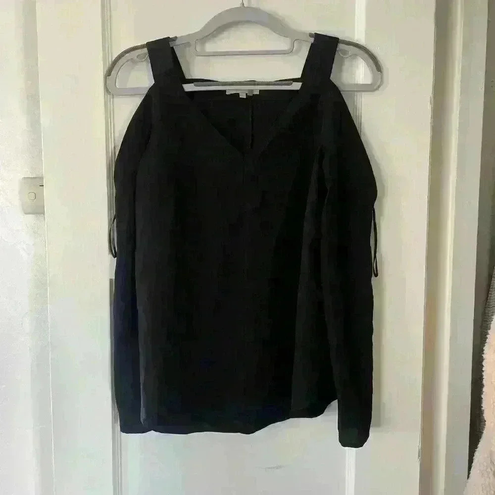 1. State Black Cold Shoulder Top